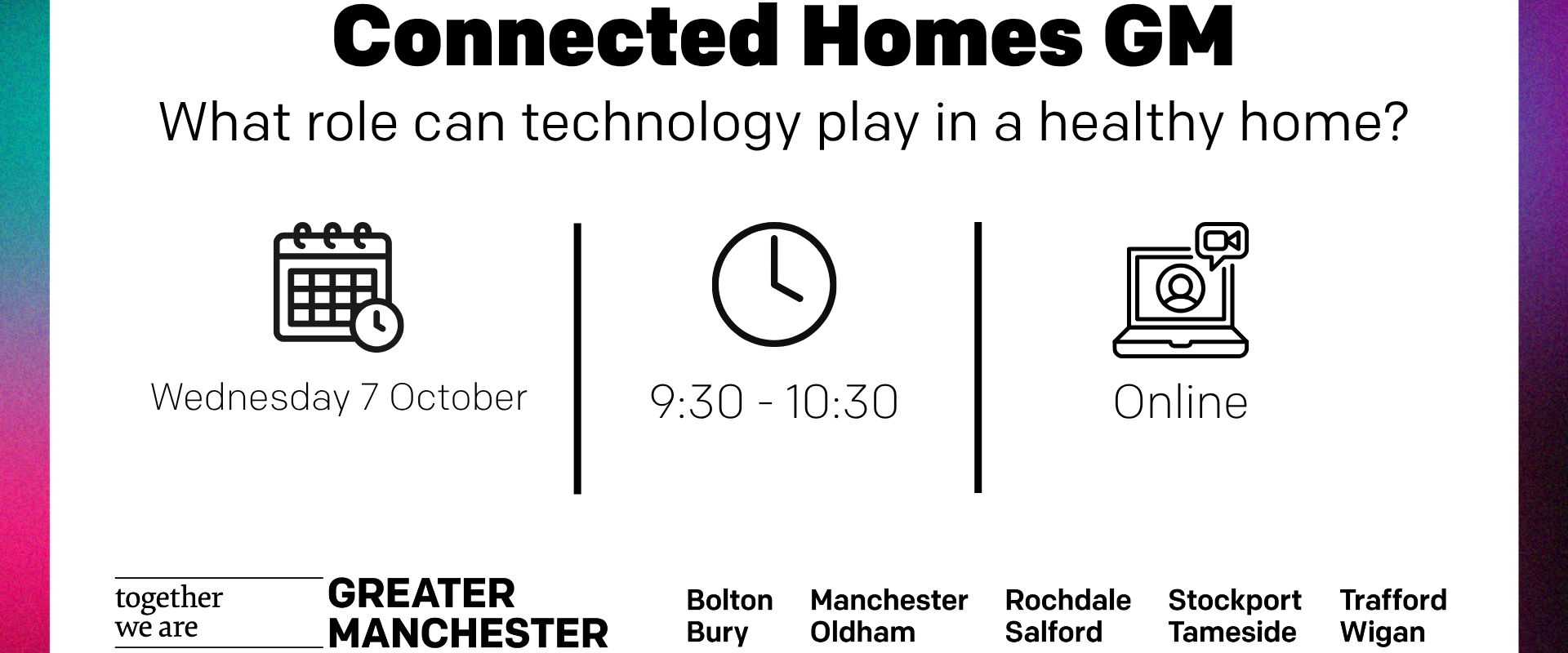 Connected Homes GM webinar promotion: “What role can technology play in a healthy home?”